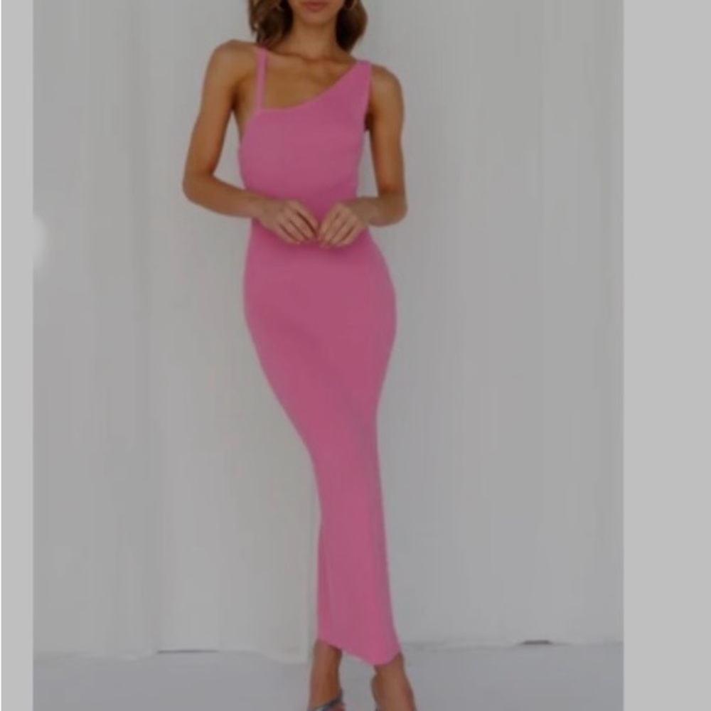 Hello Molly Elegant Pink Maxi Dress